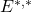 E^{*,*}