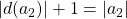 \ab{d(a_2)}+1=\ab{a_2}