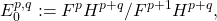 \begin{equation*}   E^{p,q}_0 := F^pH^{p+q} / F^{p+1} H^{p+q} , \end{equation*}